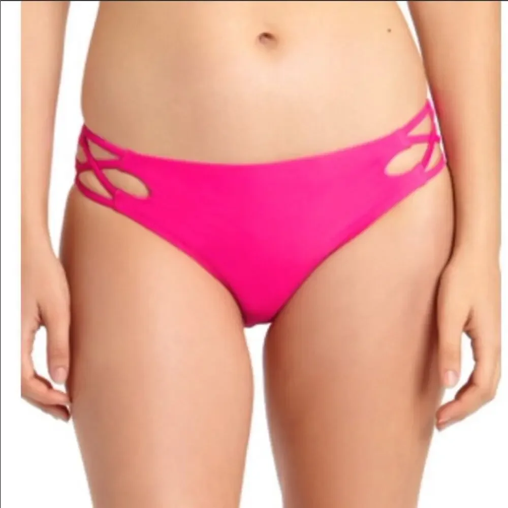 California Waves strappy pink bikini swim bottom